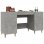 Vidaxl Escritorio De Madera Contrachapada Gris Hormigón 140x50x75 Cm
