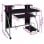 Vidaxl Escritorio Ordenador Madera Contrachapada Negro 110x52x88,5 Cm