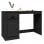 Mesa Vidaxl com gaveta contraplacado preto 115x50x75 cm
