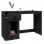 Mesa Vidaxl com gaveta contraplacado preto 115x50x75 cm