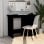 Vidaxl Bureau Contreplaqué Noir 100x50x76 Cm