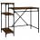 Vidaxl bureau avec étagères en fer et bois chêne fumé 105x50x90 Cm