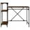 Vidaxl bureau avec étagères en fer et bois chêne fumé 105x50x90 Cm