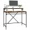 Vidaxl bureau en fer et contreplaqué chêne fumé 100x50x90 Cm