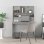 Vidaxl Bureau étagère en contreplaqué gris béton 102x45x148cm