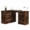 Bureau d'angle contreplaqué de chêne fumé Vidaxl 145x100x76cm