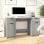 Bureau Vidaxl avec armoire latérale contreplaqué Sonoma gris