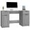 Bureau Vidaxl avec armoire latérale contreplaqué Sonoma gris
