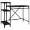 Mesa Vidaxl com prateleiras contraplacado preto 105x50x90 cm