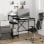 Mesa Vidaxl com prateleiras contraplacado preto 105x50x90 cm