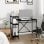 Mesa Vidaxl com prateleiras contraplacado preto 105x50x90 cm