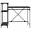 Mesa Vidaxl com prateleiras contraplacado preto 105x50x90 cm