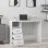 Vidaxl bureau à tiroirs en contreplaqué blanc 102x50x76 Cm