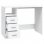 Vidaxl bureau à tiroirs en contreplaqué blanc 102x50x76 Cm