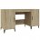 Mesa de madeira compensada Vidaxl Sonoma cor carvalho 140x50x75 cm