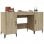 Mesa de madeira compensada Vidaxl Sonoma cor carvalho 140x50x75 cm