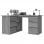 Vidaxl Sonoma bureau d'angle en contreplaqué gris 145x100x76 Cm