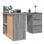Vidaxl Sonoma bureau d'angle en contreplaqué gris 145x100x76 Cm