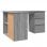 Vidaxl Sonoma bureau d'angle en contreplaqué gris 145x100x76 Cm