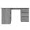 Vidaxl Sonoma bureau d'angle en contreplaqué gris 145x100x76 Cm