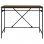 Vidaxl Bureau en fer contreplaqué Chêne marron 100x50x75cm