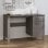 Vidaxl Hamar bureau bois de pin massif gris clair 113x50x75 Cm