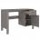 Vidaxl Hamar bureau bois de pin massif gris clair 113x50x75 Cm