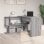 Vidaxl Mesa de Canto Contraplacado Sonoma Cinzento 200x50x76cm