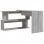 Vidaxl Mesa de Canto Contraplacado Sonoma Cinzento 200x50x76cm