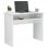Vidaxl bureau en contreplaqué blanc brillant 90x50x74 Cm