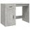 Vidaxl Bureau Contreplaqué Gris Béton 100x49x75 Cm
