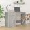 Vidaxl Bureau Contreplaqué Gris Béton 100x49x75 Cm