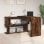 Mesa de canto em contraplacado de carvalho fumado Vidaxl 200x50x76 cm