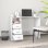 Vidaxl Escritorio Con Cajones Contrachapada Blanco Brillo 102x50x76cm