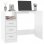 Vidaxl Escritorio Con Cajones Contrachapada Blanco Brillo 102x50x76cm
