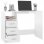 Vidaxl Escritorio Con Cajones Contrachapada Blanco Brillo 102x50x76cm