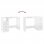 Vidaxl Escritorio Con Cajones Contrachapada Blanco Brillo 102x50x76cm