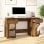 Bureau Vidaxl avec armoire latérale contreplaqué de chêne fumé