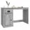 Vidaxl Bureau et Tiroir Contreplaqué Gris Sonoma 115x50x75cm