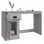 Vidaxl Bureau et Tiroir Contreplaqué Gris Sonoma 115x50x75cm
