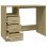 Vidaxl Escritorio Cajones Madera Contrachapada Sonoma 102x50x76 Cm