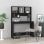Vidaxl Bureau avec étagères Contreplaqué Noir 102x45x148cm