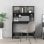 Vidaxl Bureau avec étagères Contreplaqué Noir 102x45x148cm