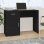 Bureau Vidaxl avec tiroir et armoire en bois noir 100x40x73 Cm