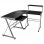 Vidaxl Bureau d'angle Contreplaqué Noir 132x112x99cm