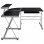Vidaxl Bureau d'angle Contreplaqué Noir 132x112x99cm