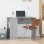 Vidaxl Scrivania in Compensato Grigio Cemento 100x55x75 Cm