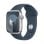 Apple Watch Series 9 GPS 41mm Retina OLED Alumínio Prata Pulseira Azul M/L SpO2 Pulso Sono SOS