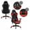 ML-Design Silla Gaming Negra-Roja