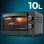 Horno elétrico Cecotec Bake&Toast 1090 Black 10 L Preto duplo vidro multifunções